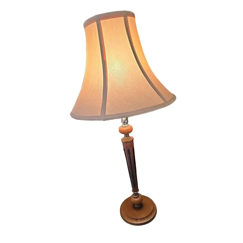 Vintage MCM‎ Wooden Classic Mid Century Elegant Desk Table Electric Lamp 28